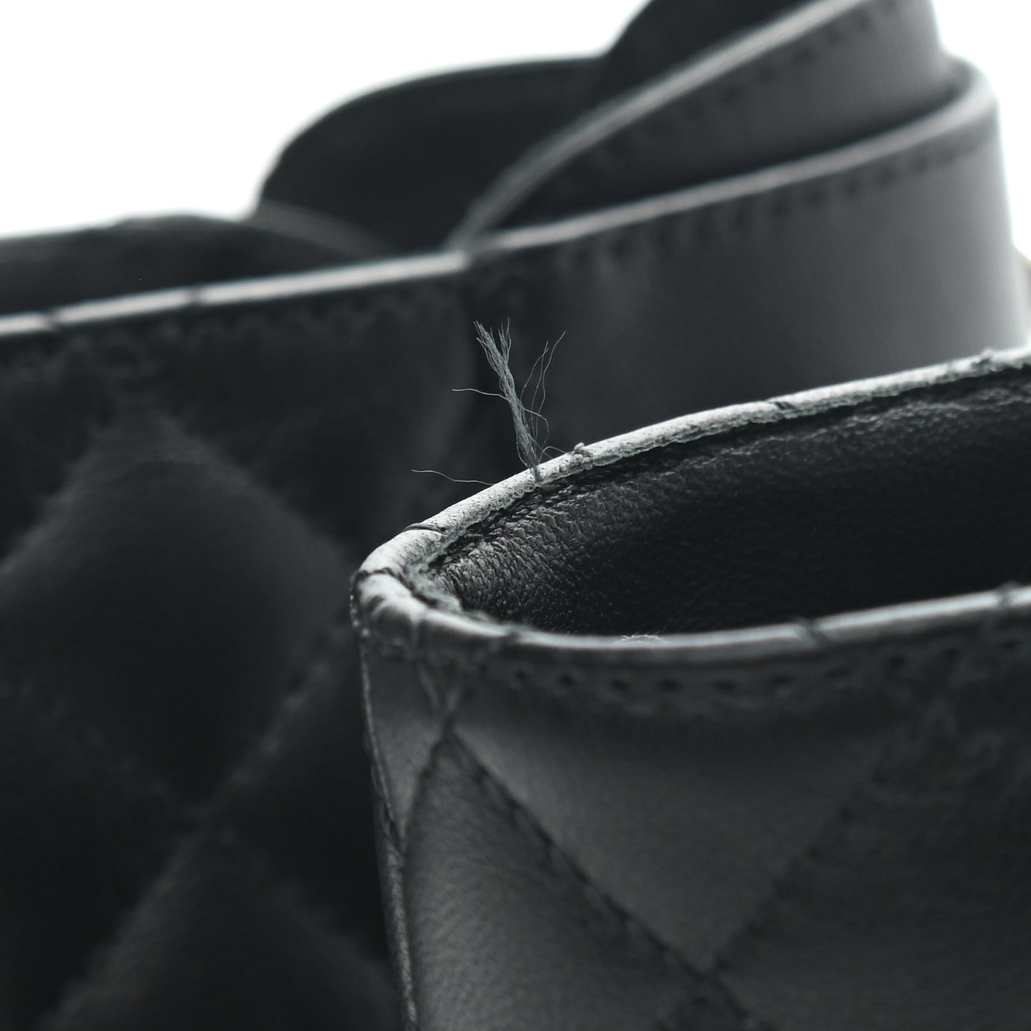 Lambskin Calfskin Quilted Lace Up Combat Boots 35 Black