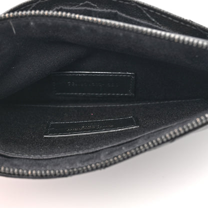Saint Laurent Grain De Poudre Chevron Monogram Monochrome Bill Pouch Black 5 of 10