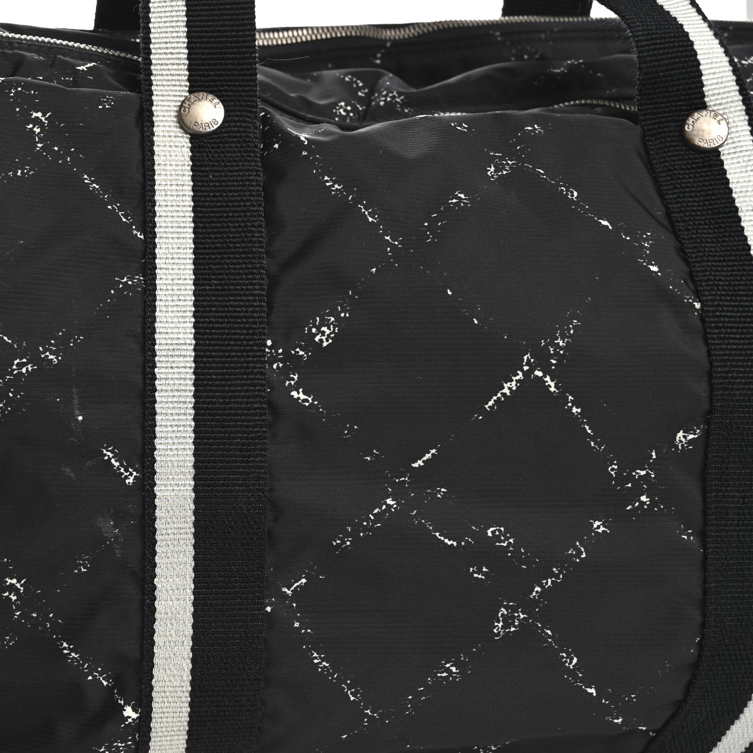 Chanel Nylon Large Travel Duffle Bag Black 12 of 12