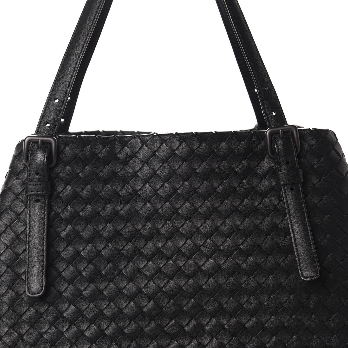 Nappa Intrecciato Medium Seamless Tote Black