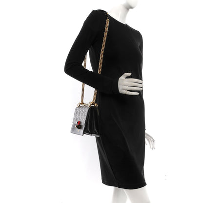 Fendi Vitello Liberty Bi-Color FF 1974 Embossed Small Kan I Shoulder Bag Black Maya 2 of 7