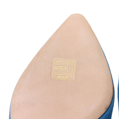 Jimmy Choo Suede Romy 100 Pumps 39 Robot Blue 8 of 9
