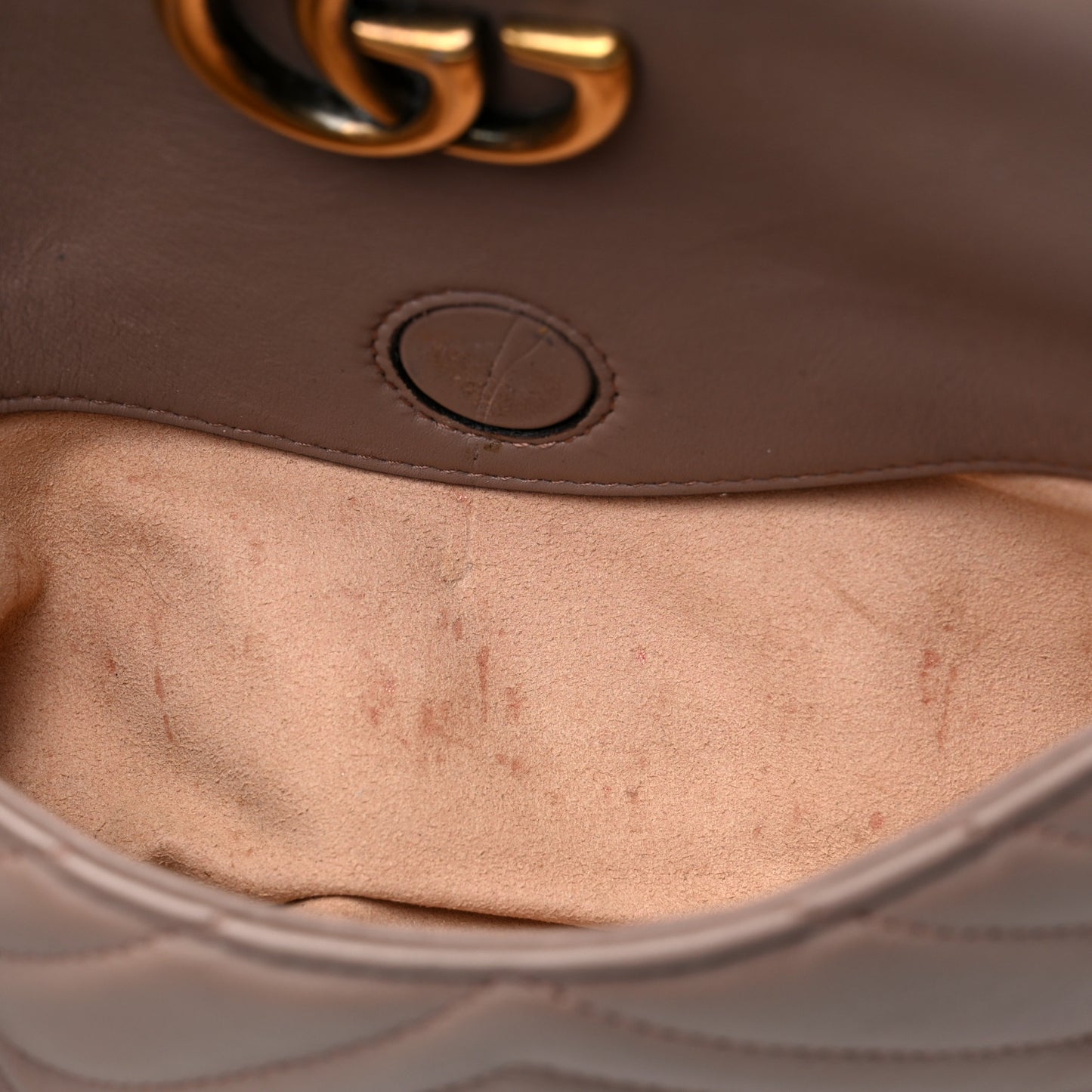 Calfskin Matelasse Medium GG Marmont Chain Shoulder Bag Porcelain Rose