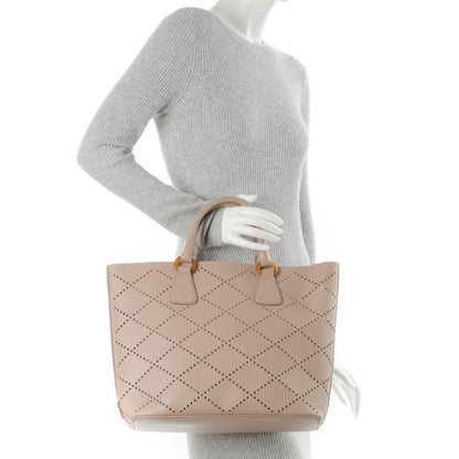 Prada Saffiano Perforated Tote Sabbia 2 of 11