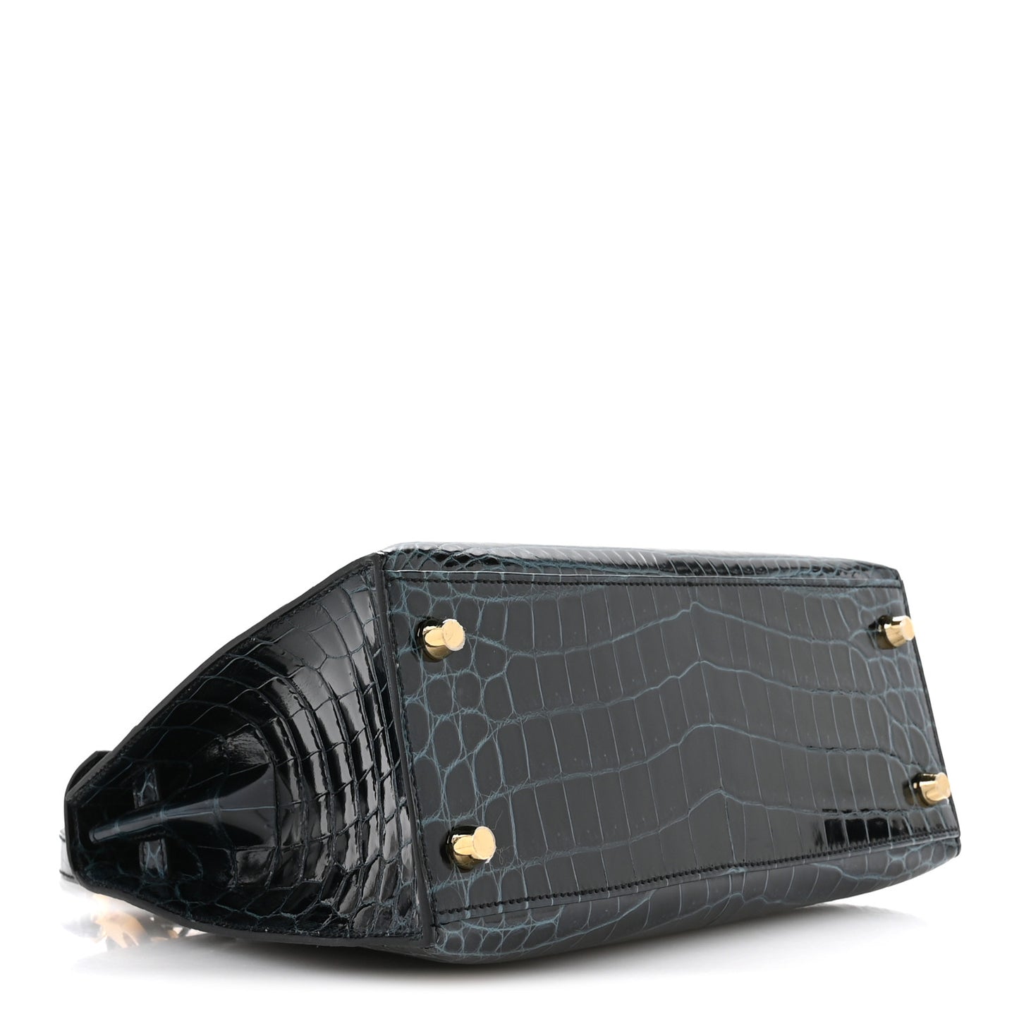 Shiny Niloticus Crocodile Kelly Sellier 25 Vert Rousseau