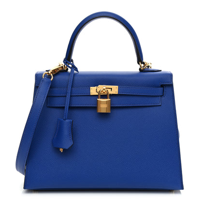 Hermes Epsom Kelly Sellier 25 Bleu Royal 1 of 11
