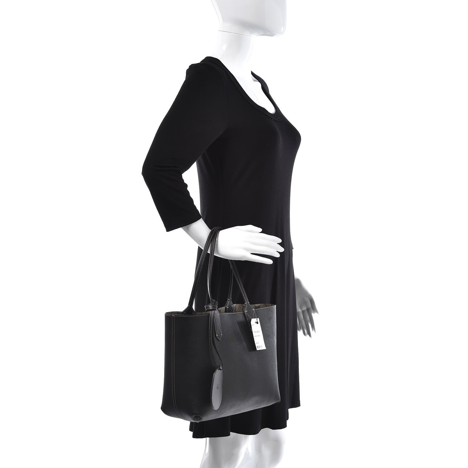 Gucci GG Supreme Monogram Small Reversible Tote Beige Black 2 of 10