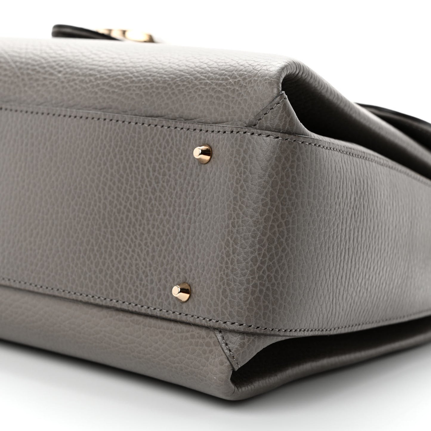 Dollar Calfskin Medium Interlocking G Top Handle Shoulder Bag Loess