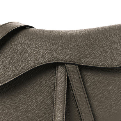 Christian Dior Grained Calfskin Saddle Bag With Strap Clay Green 8 of 10