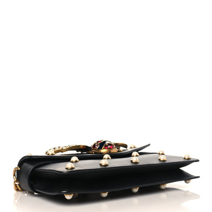 Gucci Nappa Pearl Studded Mini Queen Margaret Broadway Shoulder Bag Black 3 of 8