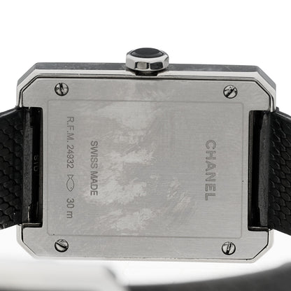 Chanel Stainless Steel Calfskin 21mm Boy-Friend Tweed Quartz Watch Black 4 of 4