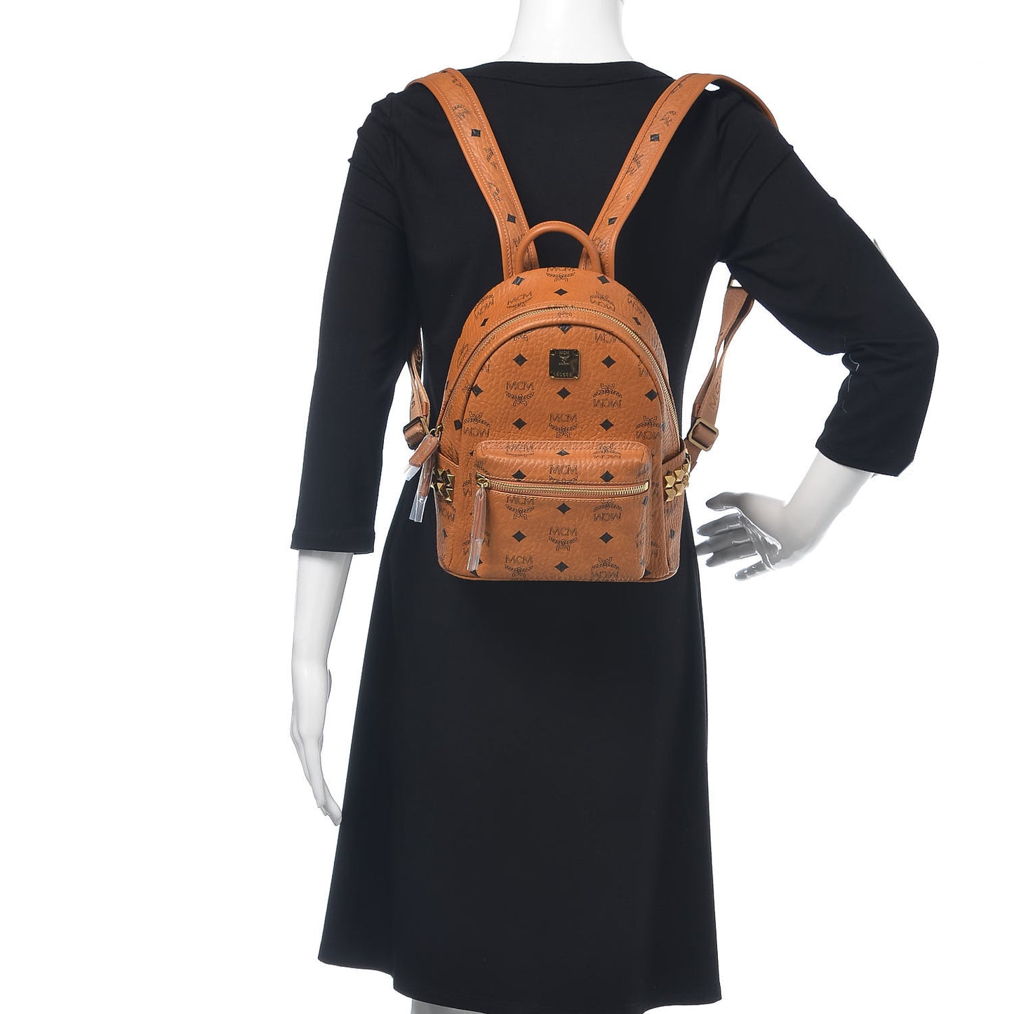 Visetos Side Stud Mini Stark Backpack Cognac