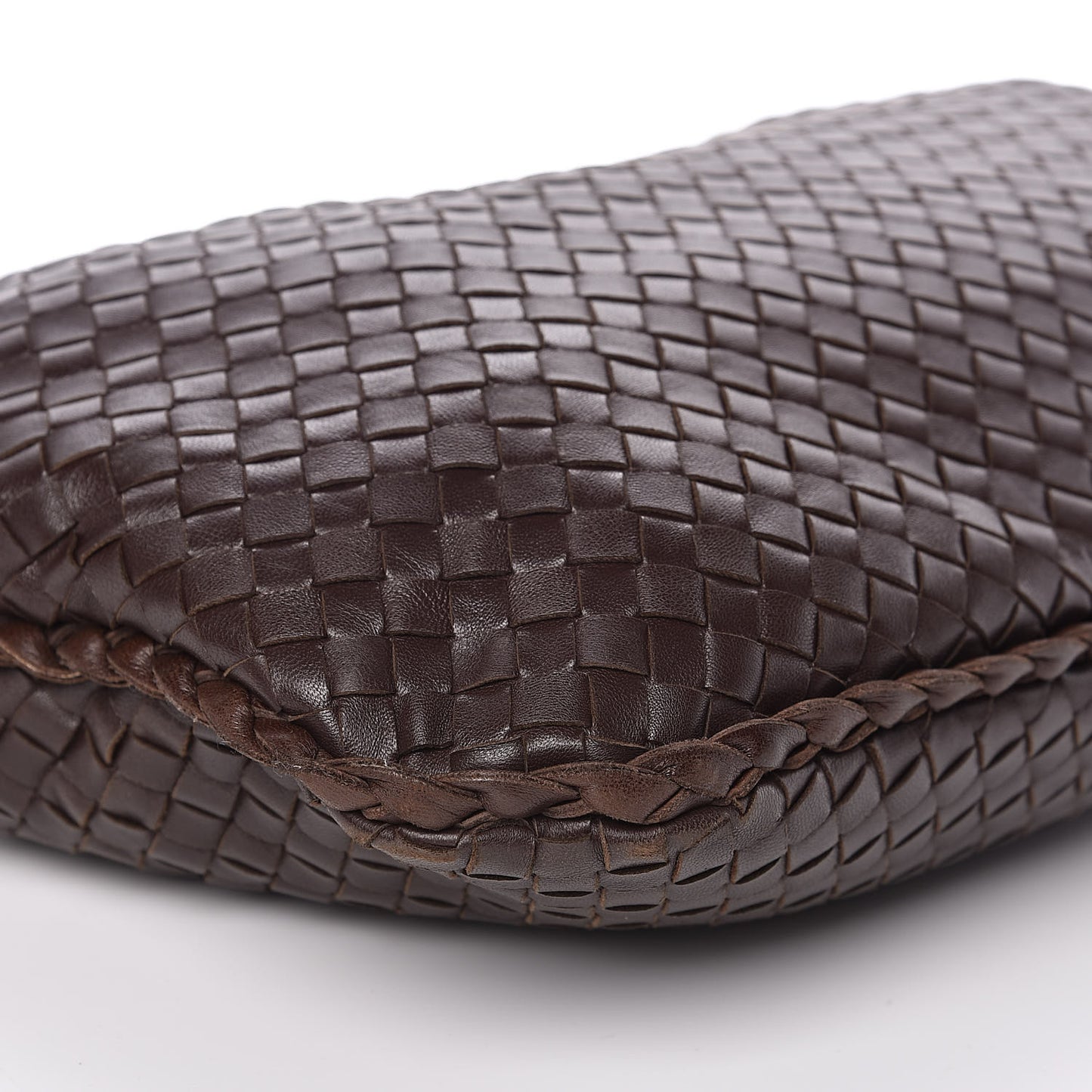 Nappa Intrecciato Medium Veneta Hobo Ebano