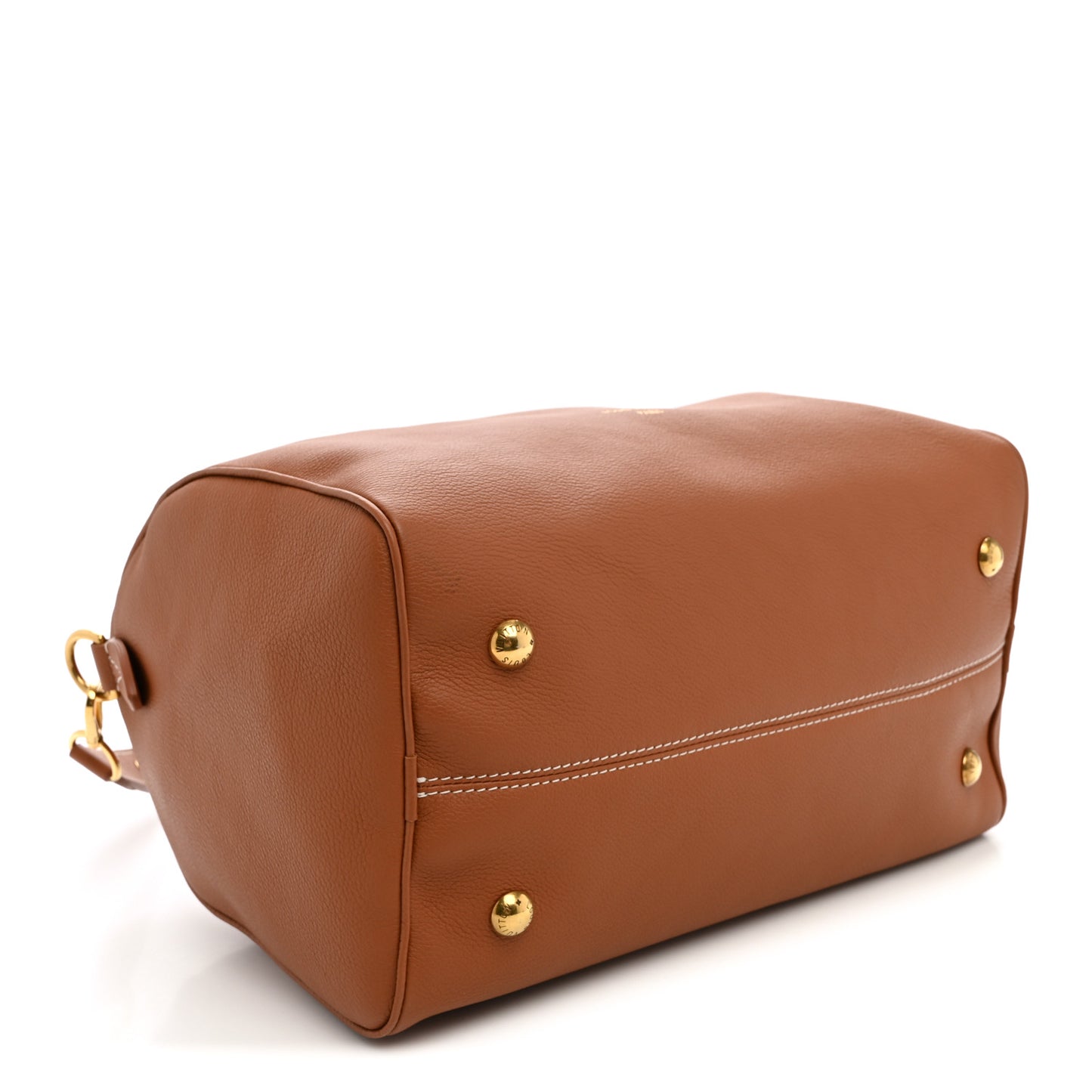 Grained Calfskin Low Key Speedy 30 Cognac