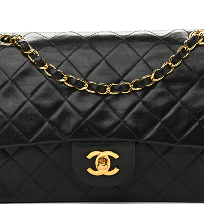Chanel Lambskin Quilted Medium Double Flap Black 9 of 13