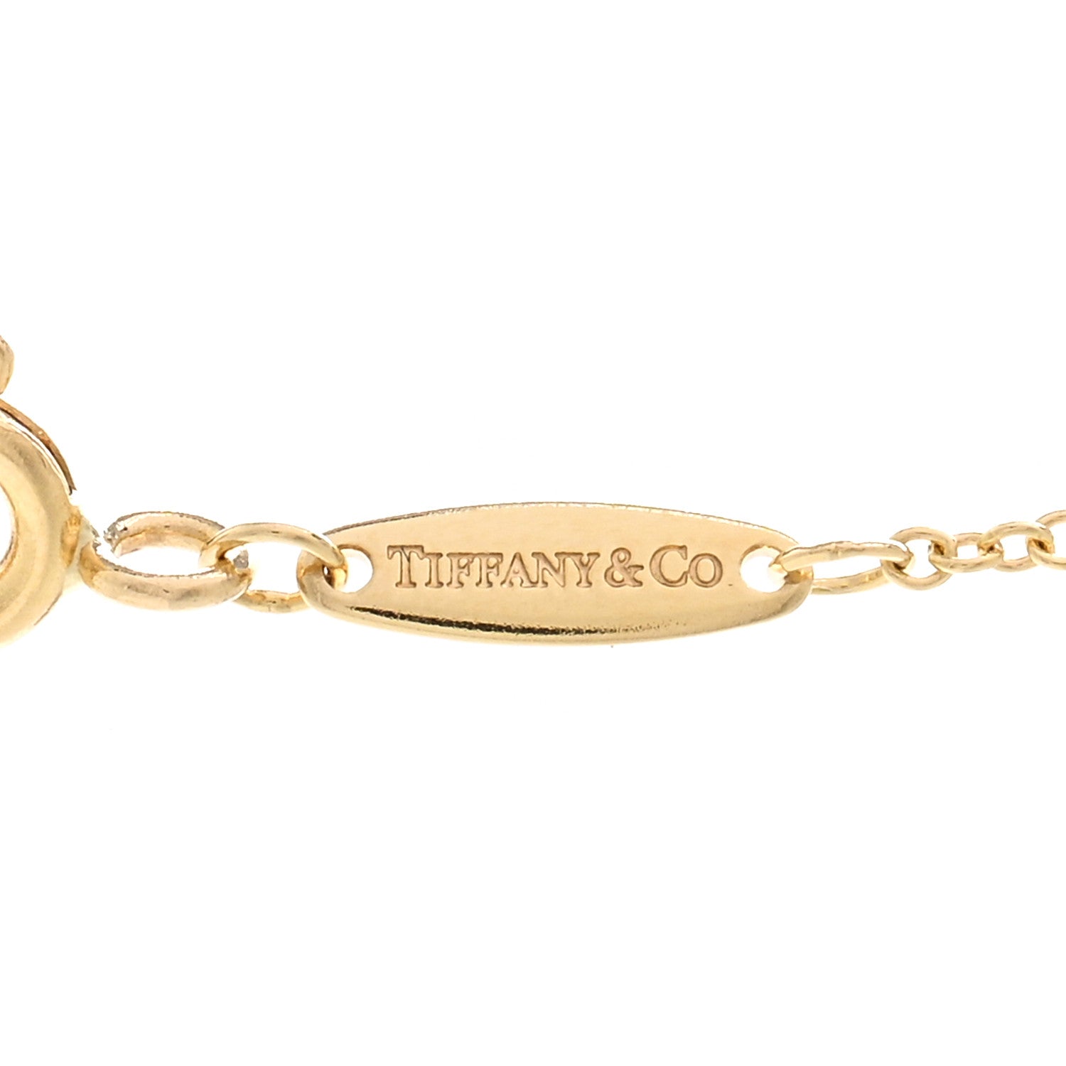 Tiffany 18K Yellow Gold Diamond .12ct Elsa Peretti Diamonds by the Yard Pendant Necklace 4 of 4