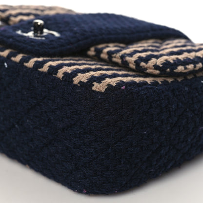 Chanel Tweed Small Elementary Chic Flap Blue Beige 8 of 8