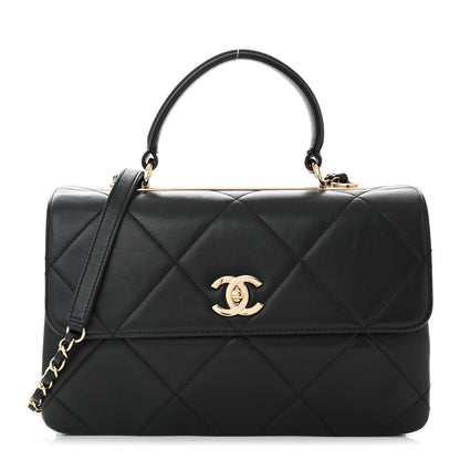 Chanel Lambskin Quilted Medium Trendy CC Flap Dual Handle Bag Black 1 of 11