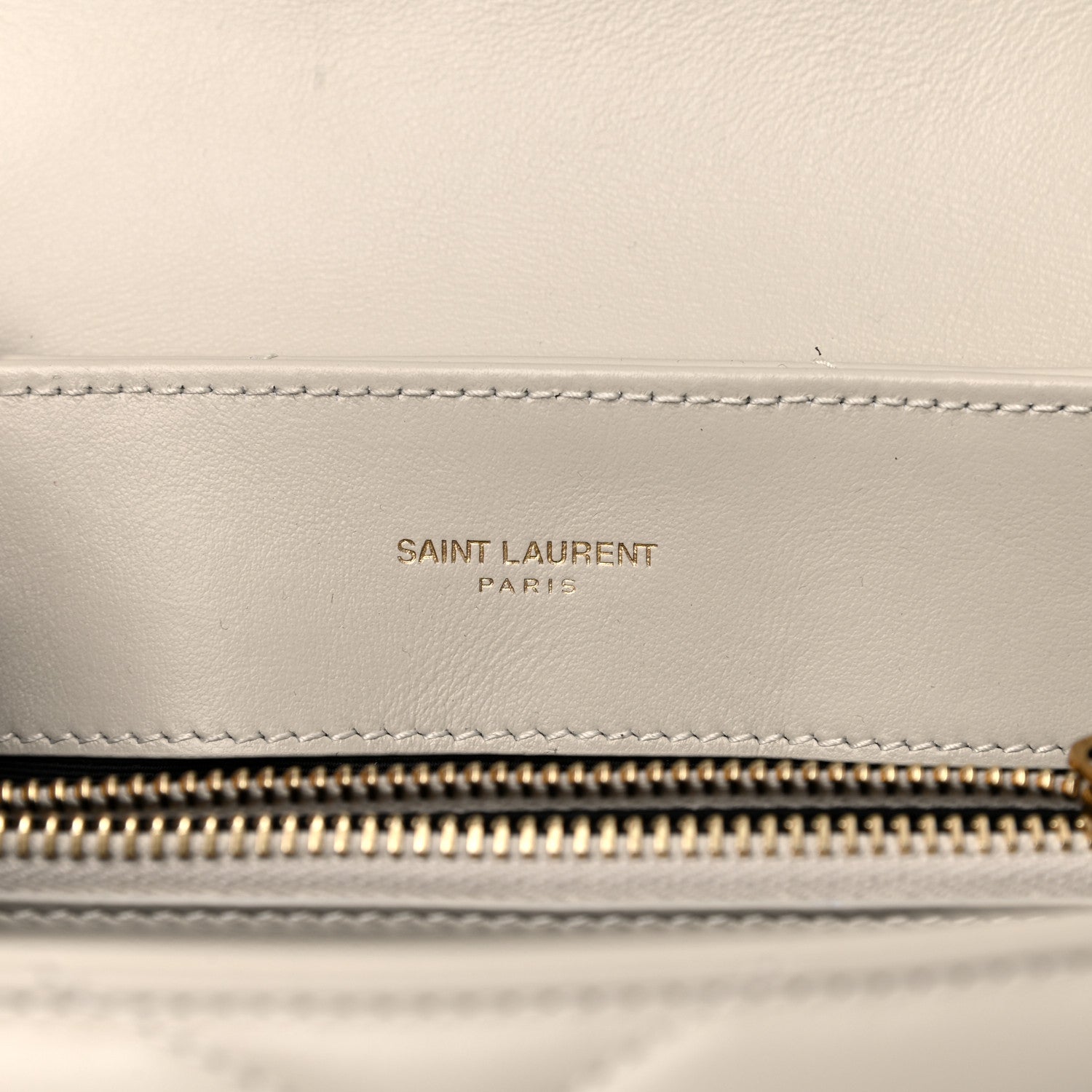 Saint Laurent Calfskin Y Quilted Monogram Small Loulou Chain Satchel Crema Soft 6 of 10