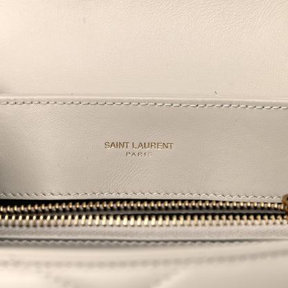 Saint Laurent Calfskin Y Quilted Monogram Small Loulou Chain Satchel Crema Soft 6 of 10