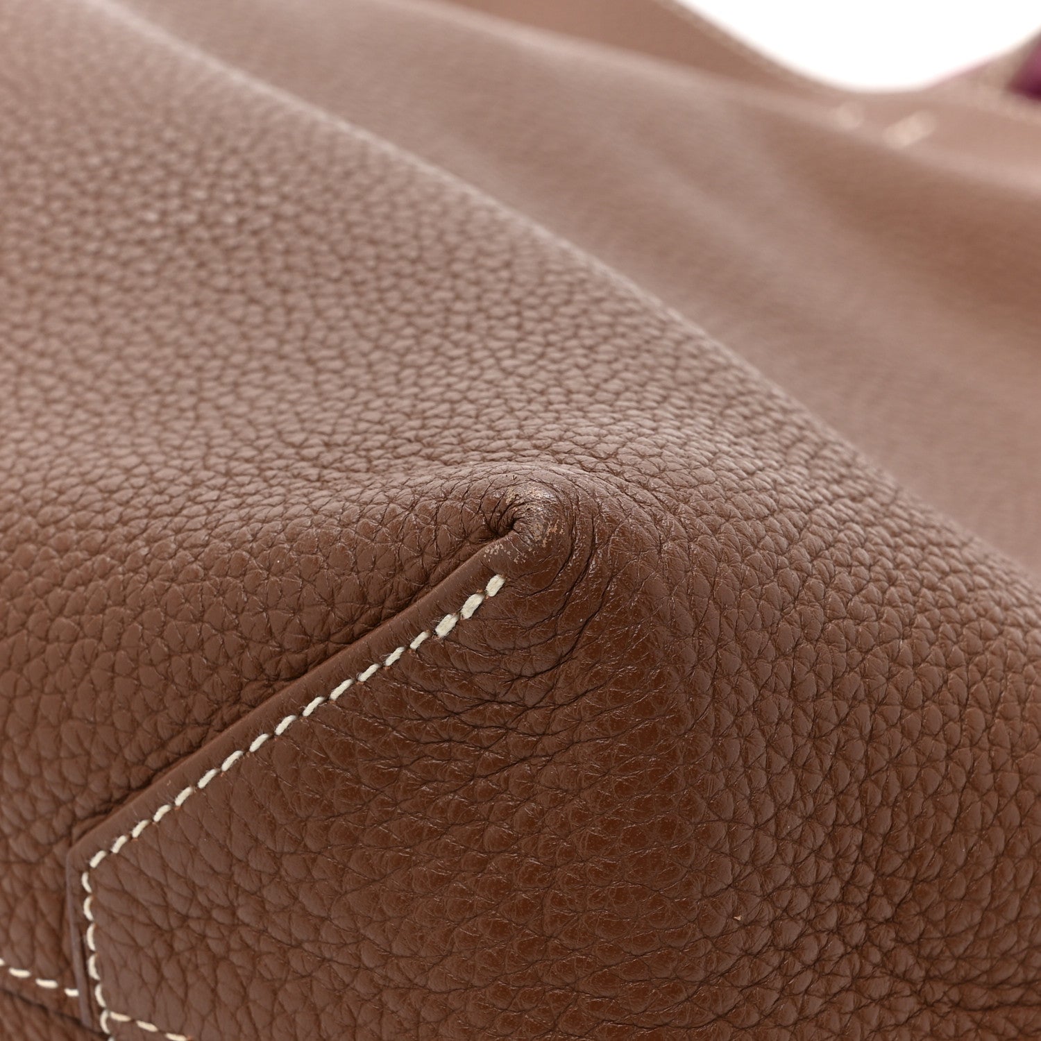 Hermes Taurillon Clemence Double Sens 36 Reversible Tote Marron Tosca 15 of 20