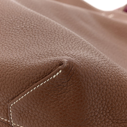 Hermes Taurillon Clemence Double Sens 36 Reversible Tote Marron Tosca 15 of 20