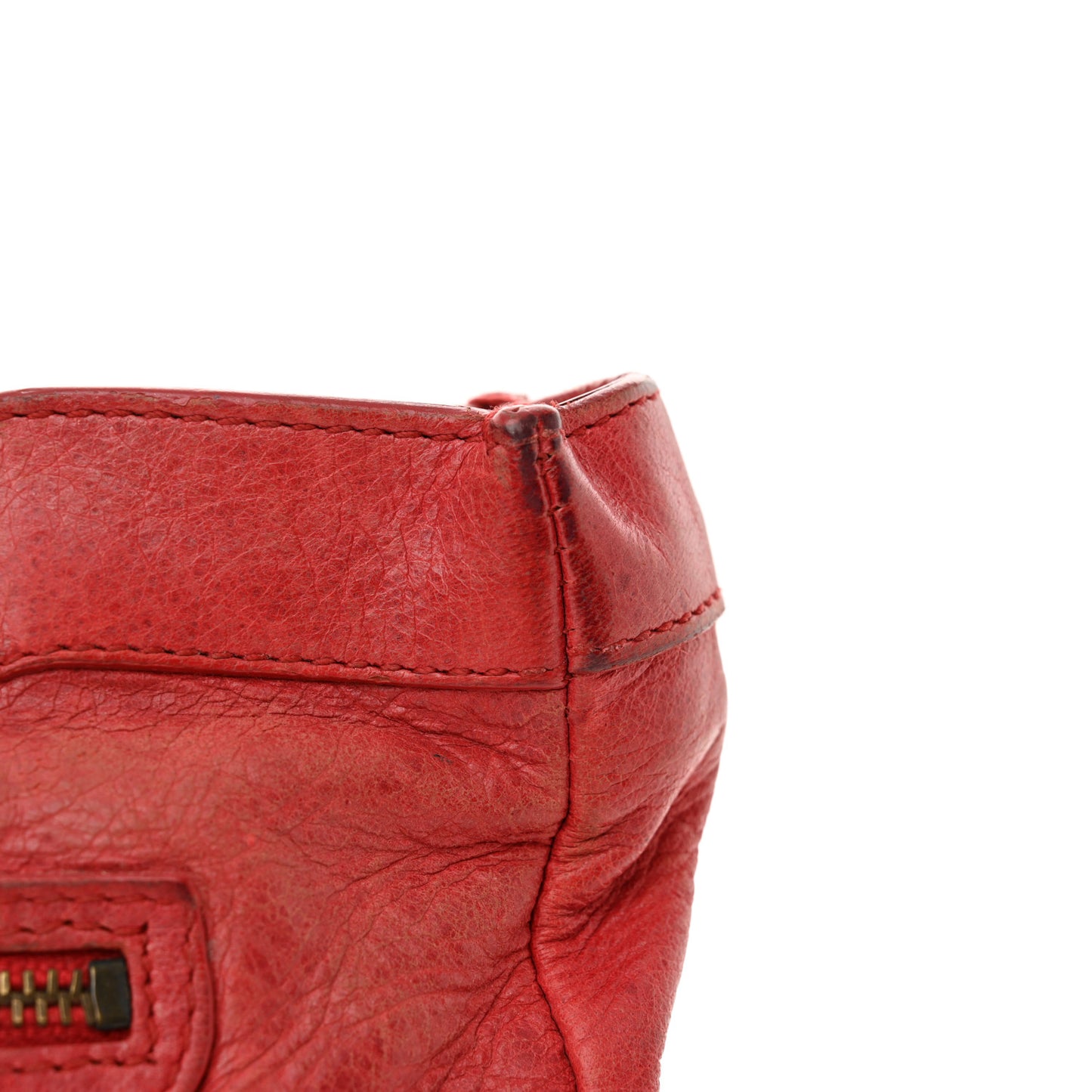 Chevre Classic Hardware Porte Toilette Makeup Clutch  Rouge Coquelicot