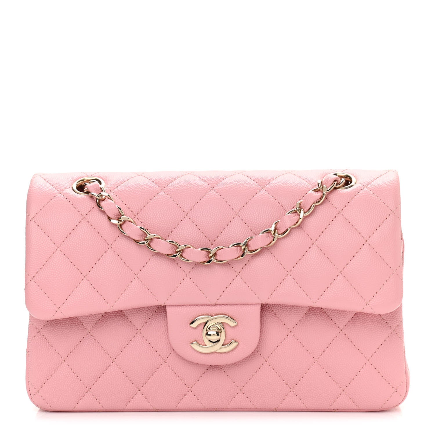 Chanel Caviar Quilted Small Double Flap Pink 1 of 10