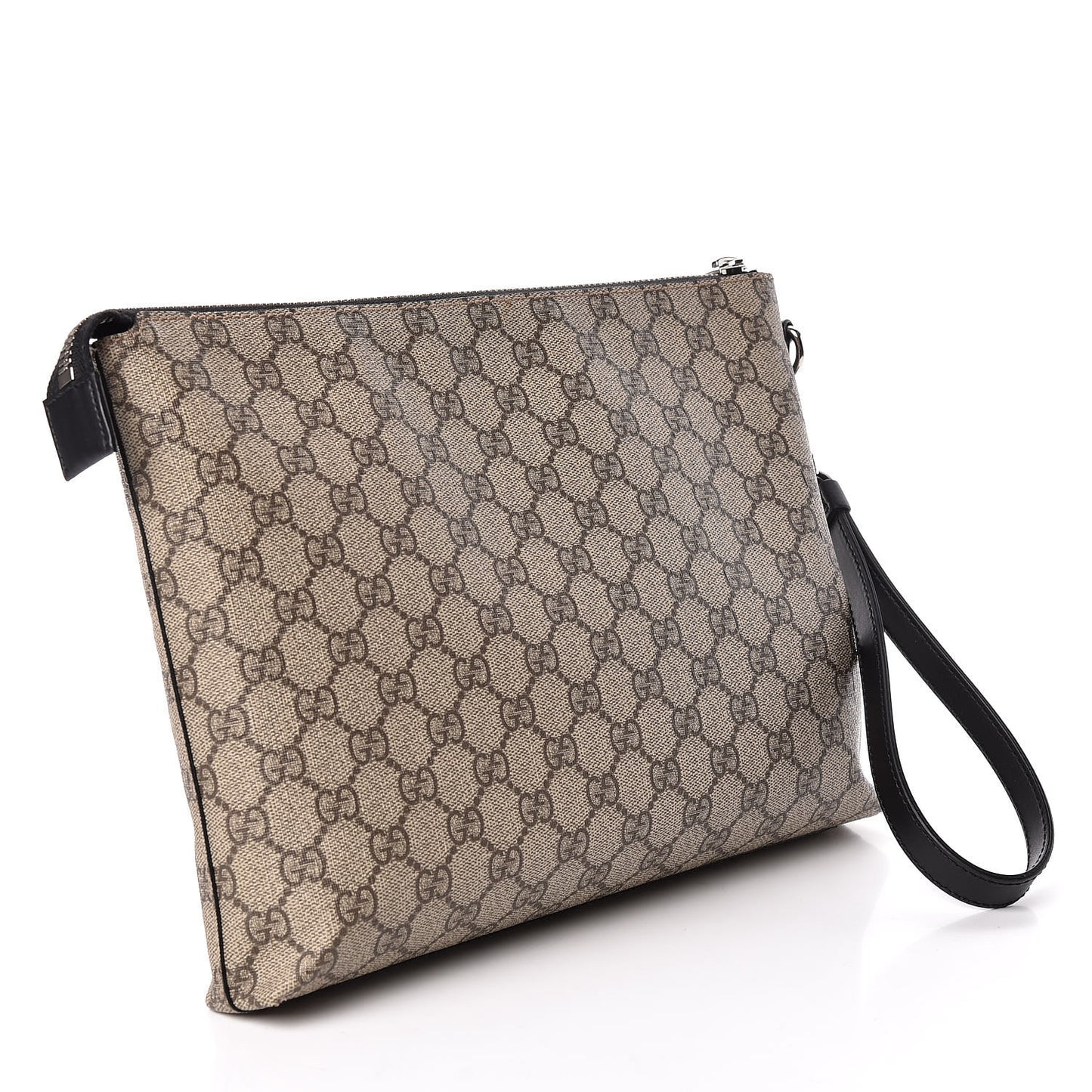 GG Supreme Monogram Mens Wristlet Black