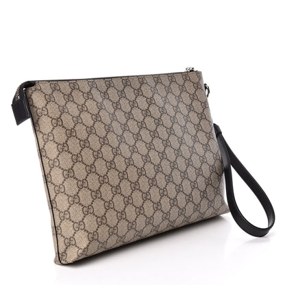 Gucci GG Supreme Monogram Mens Wristlet Black 3 of 12