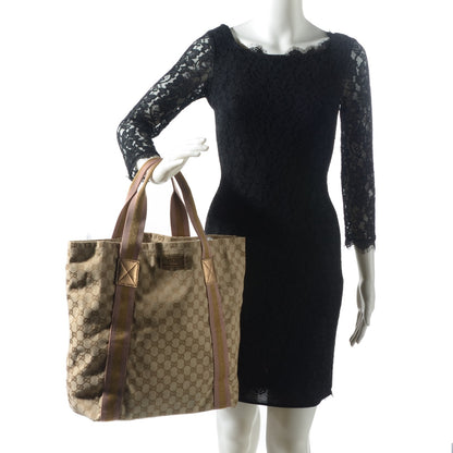 Gucci Monogram Medium Web Tote Pink Gold 2 of 7