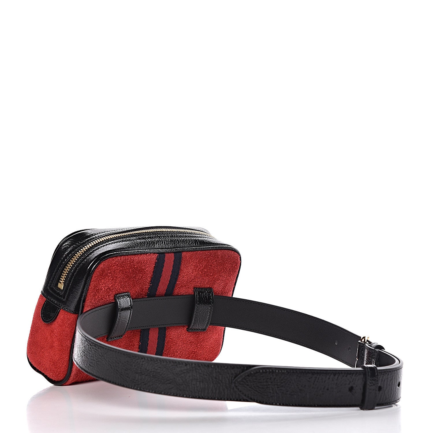 Gucci Suede Small Ophidia Belt Bag 85 34 Hibiscus Red 3 of 10