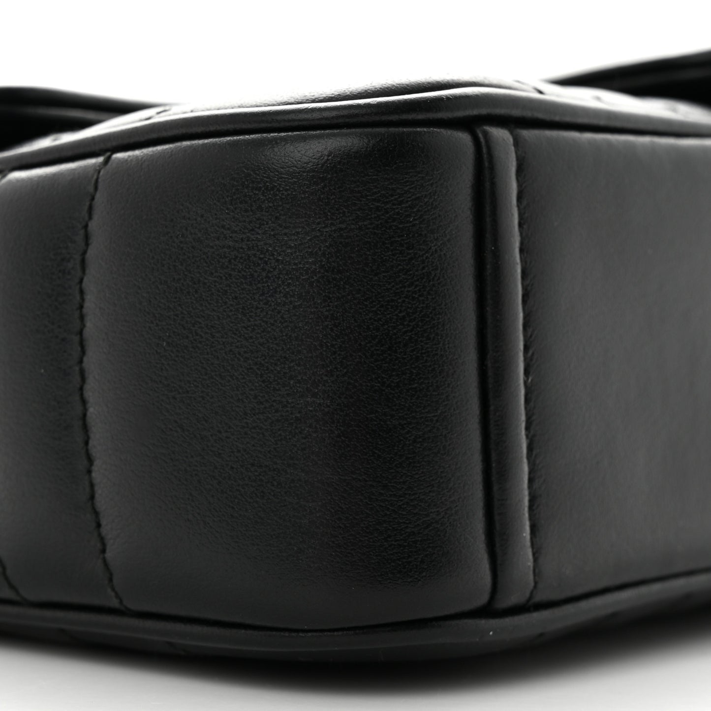 Soft Calfskin Impunture Diagramme Small Chain Flap Shoulder Bag Black