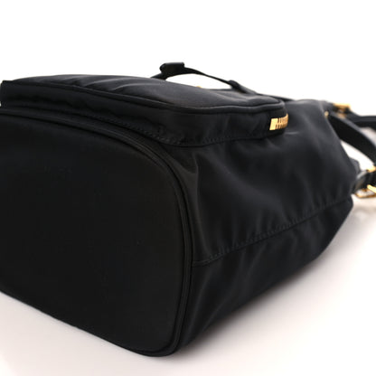Prada Saffiano Tessuto Nylon Mini Bucket Crossbody Bag Black 8 of 8
