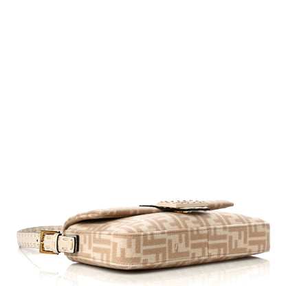 Fendi Wool Cuoio Romano Selleria FF 1974 Baguette 1997 Beige Cammello Camelia 4 of 14