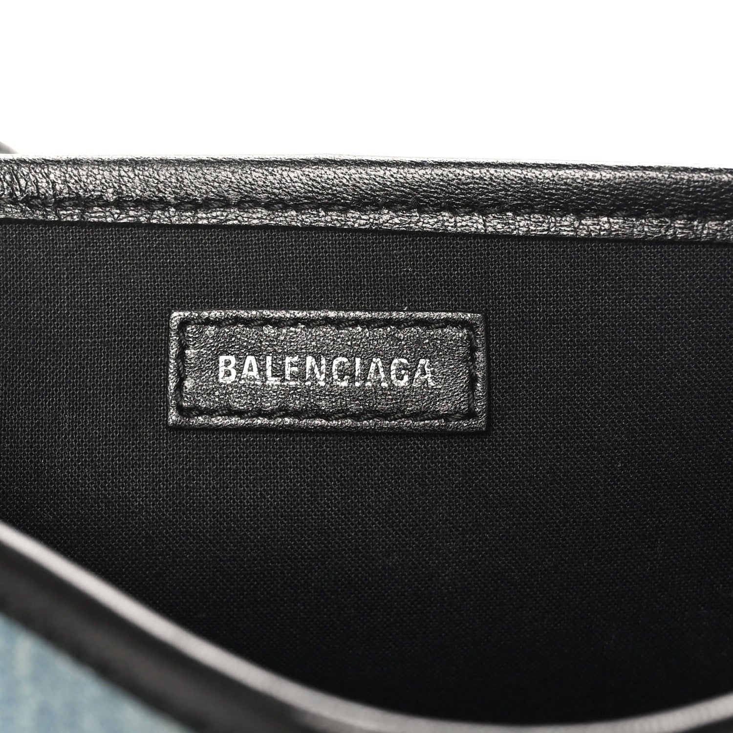 Balenciaga Denim  Fabric Satin Calfskin Navy Cabas XS Blue Black 7 of 11