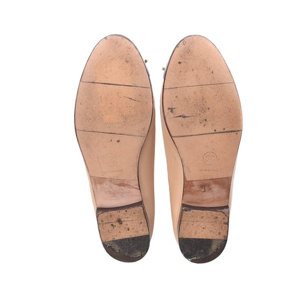 Chanel Lambskin CC Cap Toe Ballerina Flats 37.5 Beige Black 7 of 16