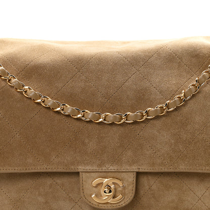 Chanel Suede Calfskin Souplissimo Maxi Flap Dark Beige 8 of 11