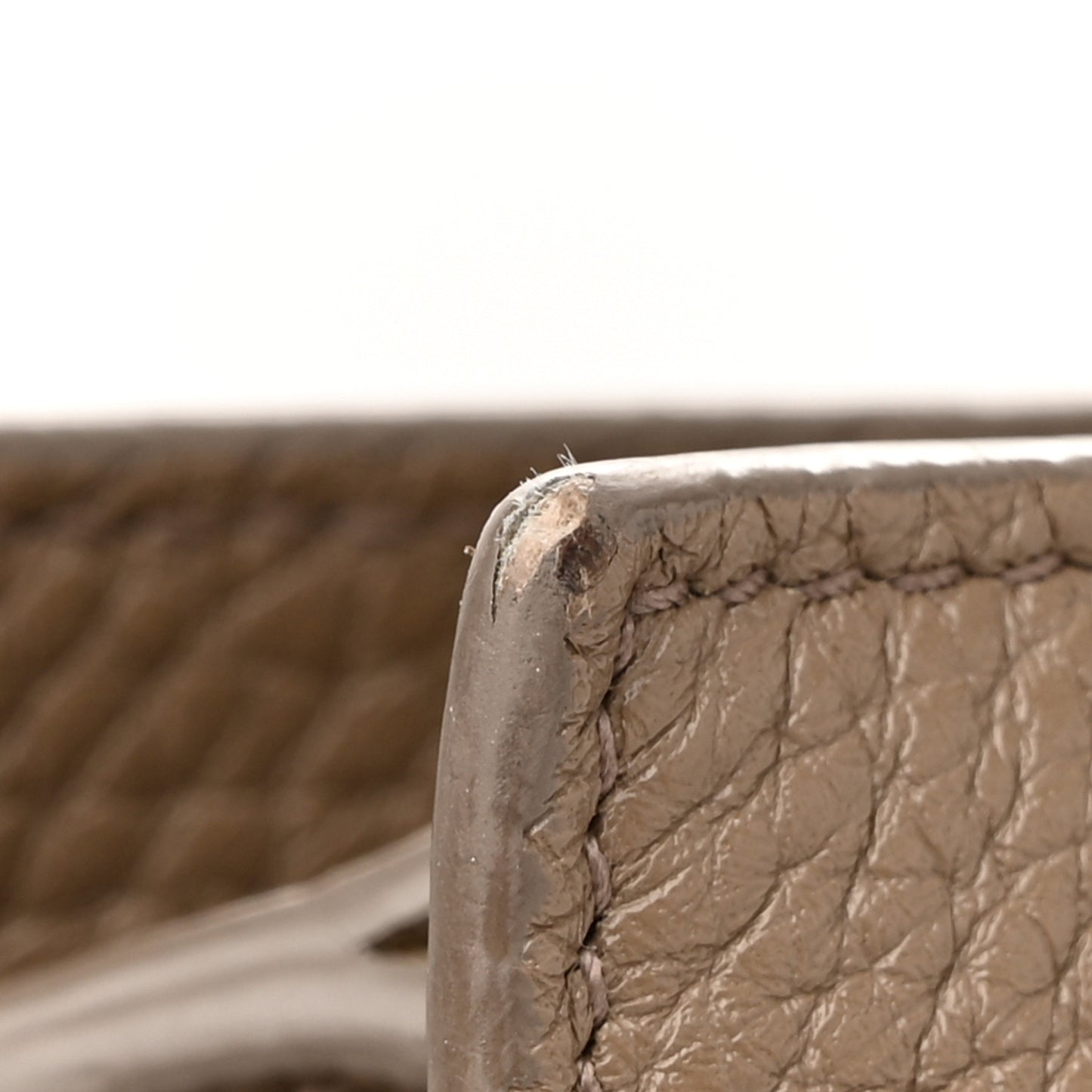 Grained Calfskin Small Sac De Jour Taupe