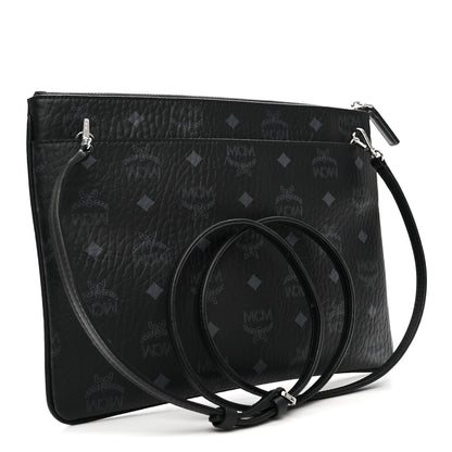 MCM Visetos Medium Crossbody Pouch Black 3 of 10