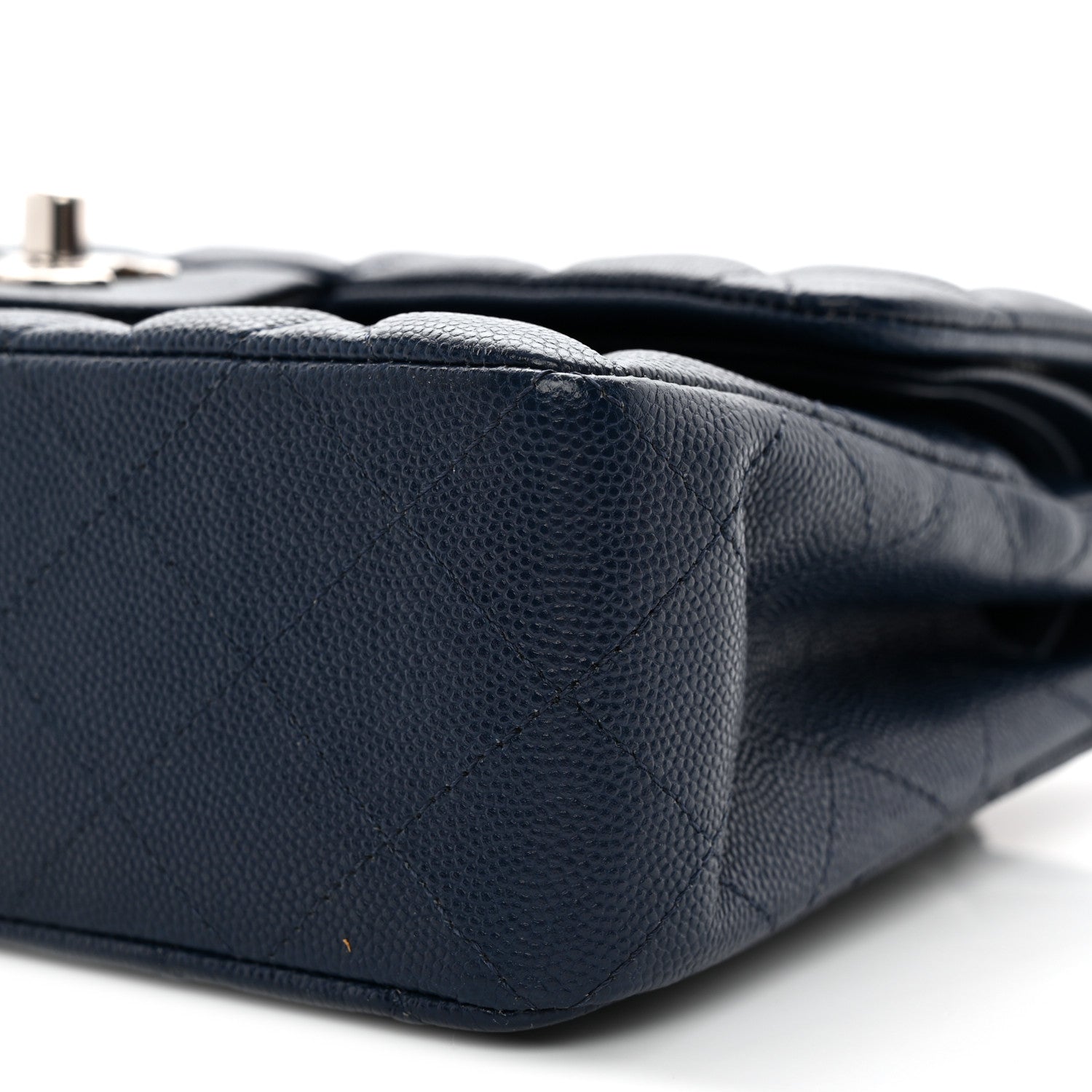 Chanel Caviar Quilted Small Double Flap Blue 10 of 10