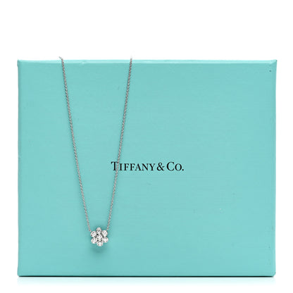 Tiffany Platinum Diamond Small Enchant Flower Pendant Necklace 5 of 5
