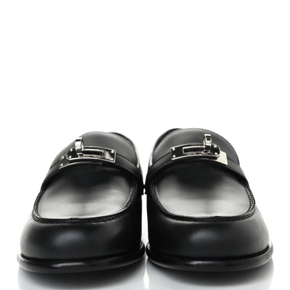 Hermes Calfskin Womens Destin Loafer 38 Black 2 of 4