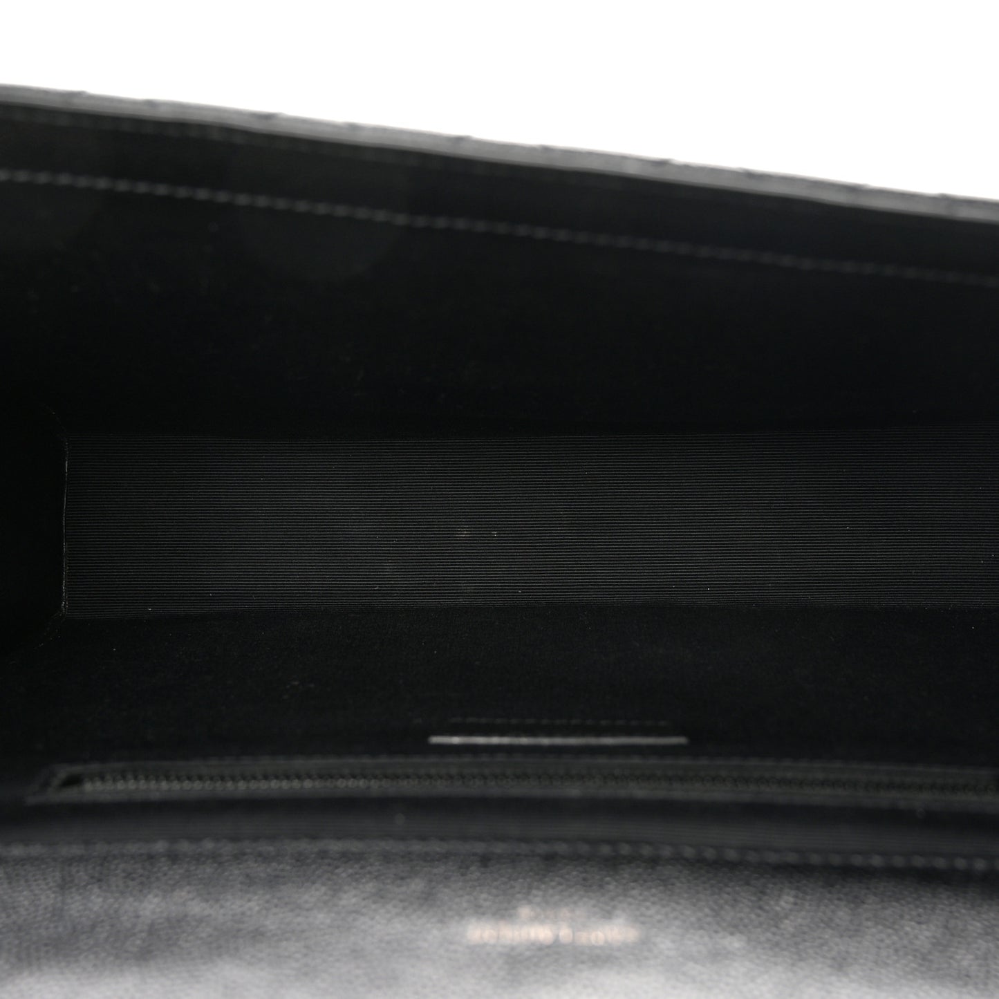 Grain De Poudre Textured Mixed Matelasse Large Triquilt Monogram Monochrome Satchel Black