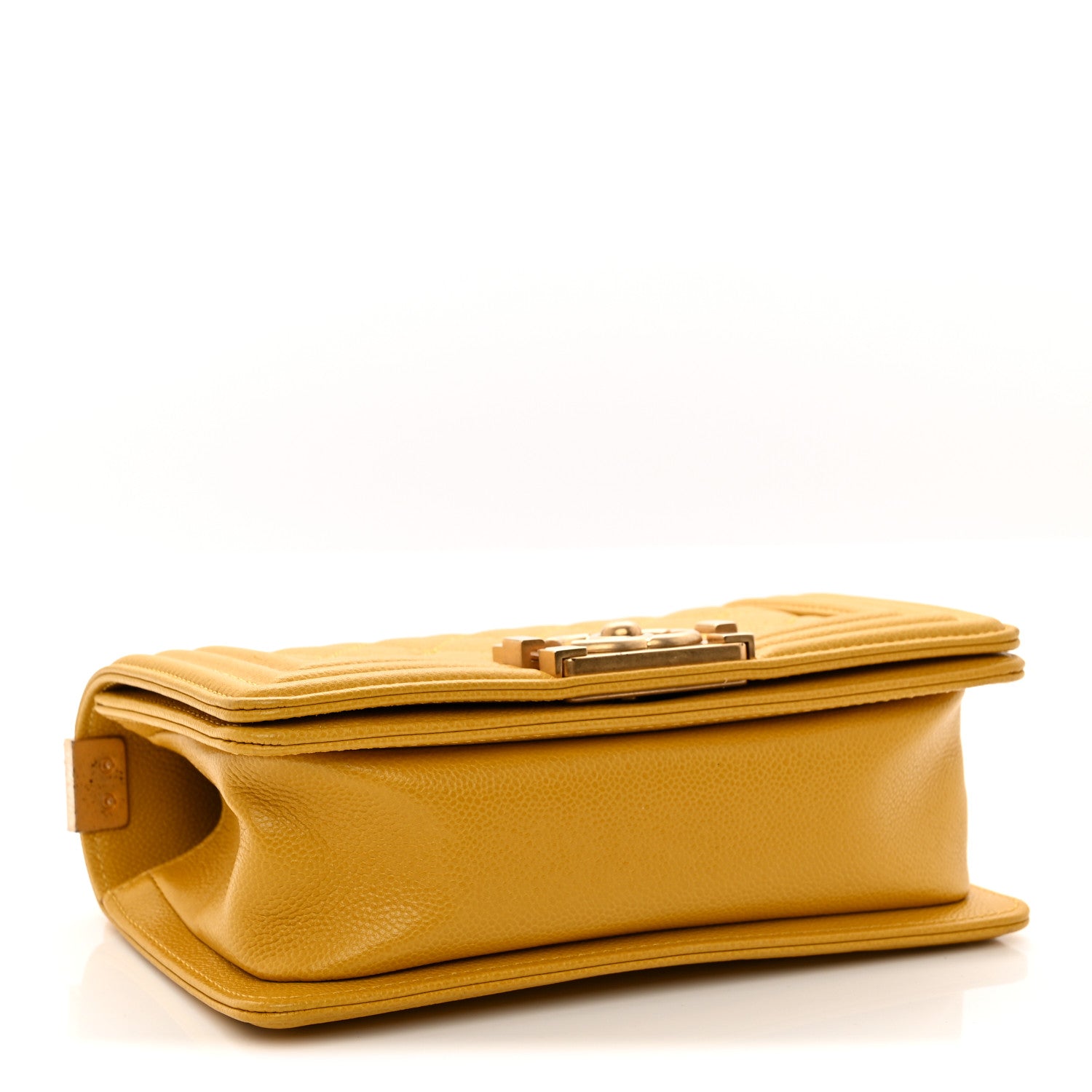 Chanel Lambskin Quilted Small Boy Flap Yellow 4 of 13