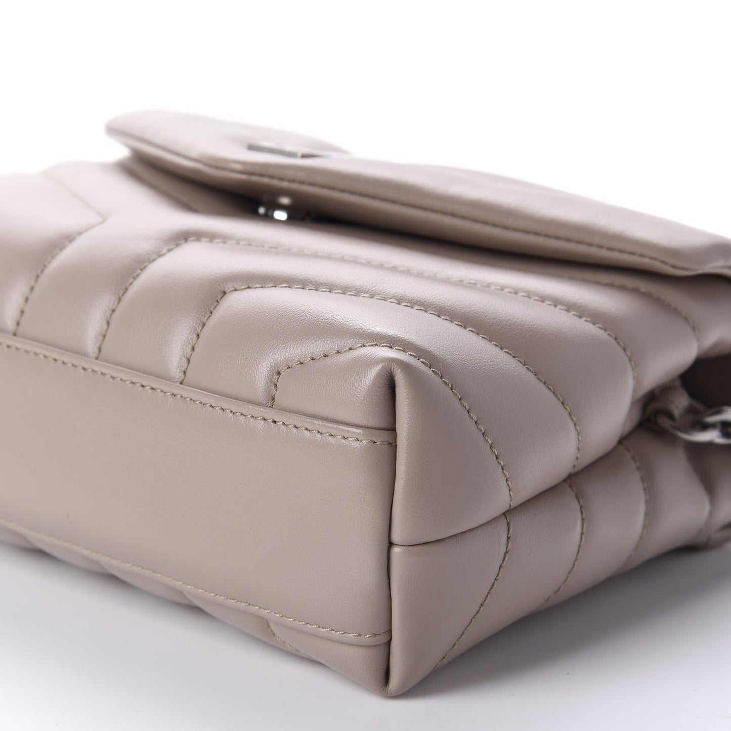 Calfskin Y Quilted Monogram Toy Loulou Crossbody Bag Light Natural