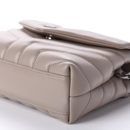 Saint Laurent Calfskin Y Quilted Monogram Toy Loulou Crossbody Bag Light Natural 7 of 12