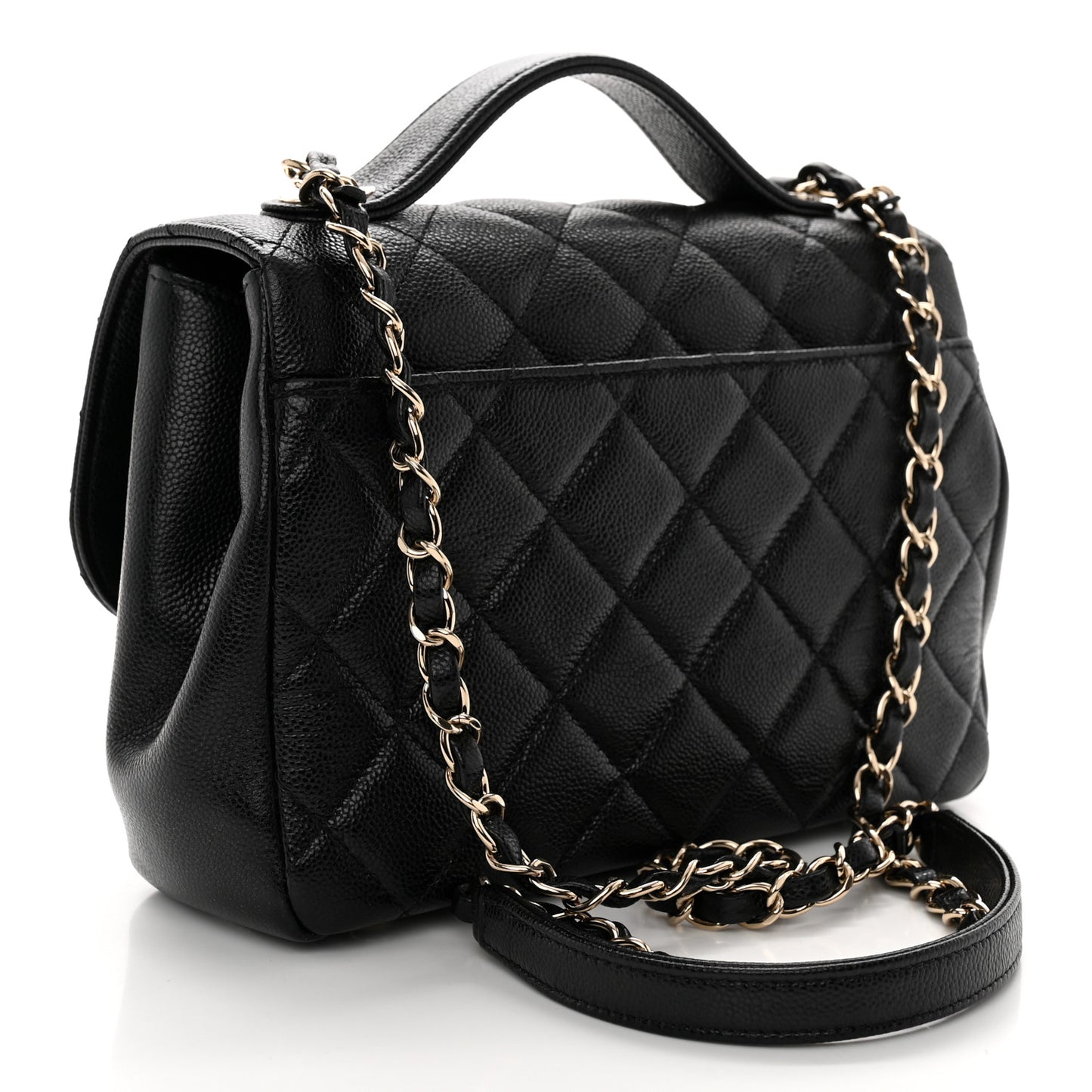 Caviar Quilted Medium Business Affinity Flap Black