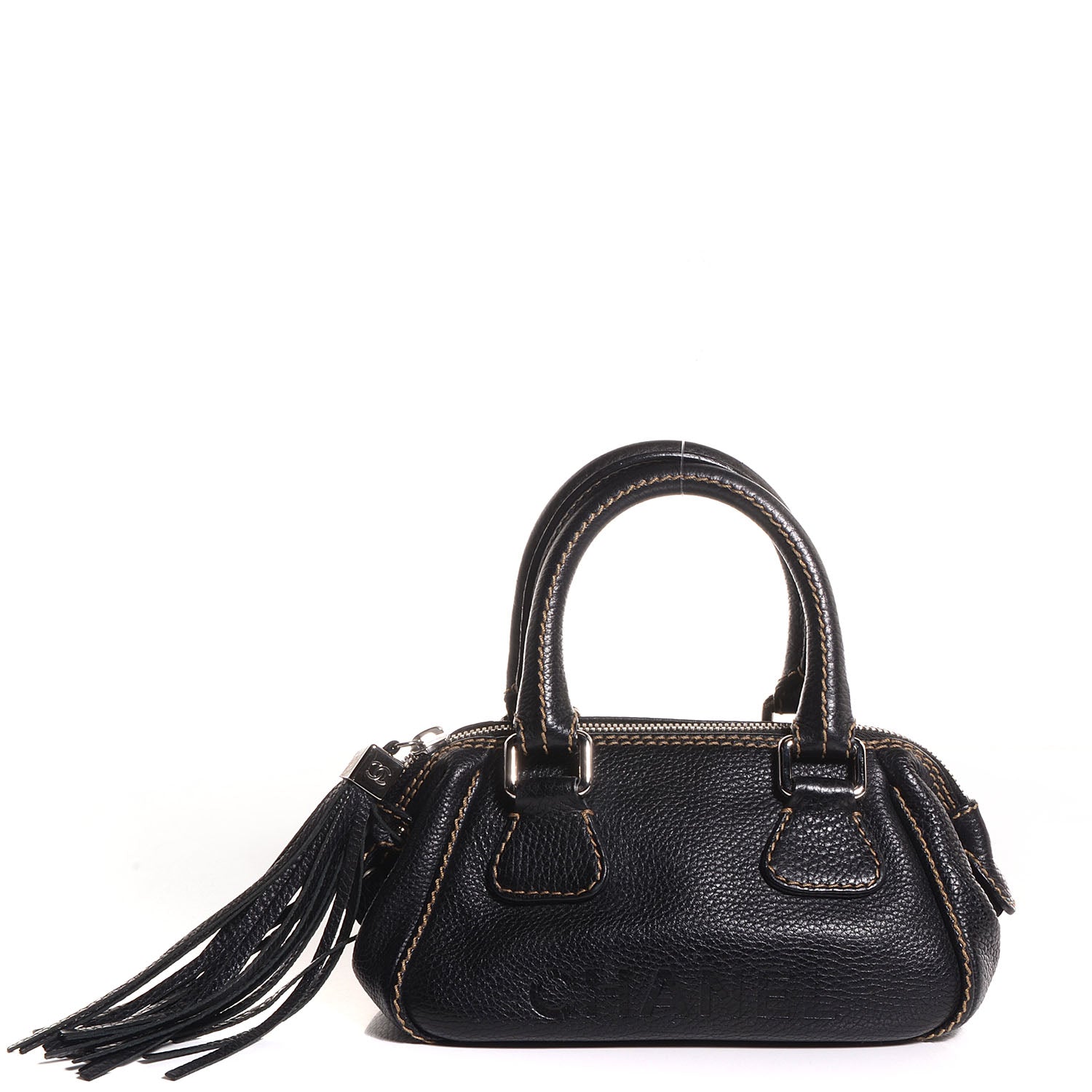 Chanel Leather Small Tassel Handbag Black 1 of 7