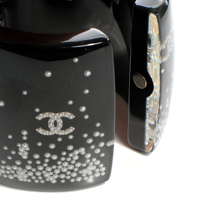 Chanel Resin Pearl CC Cuff Black 5 of 8